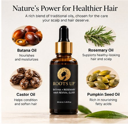 ROOTS UP™ Batana + Rosemary Hair Revival Oil
